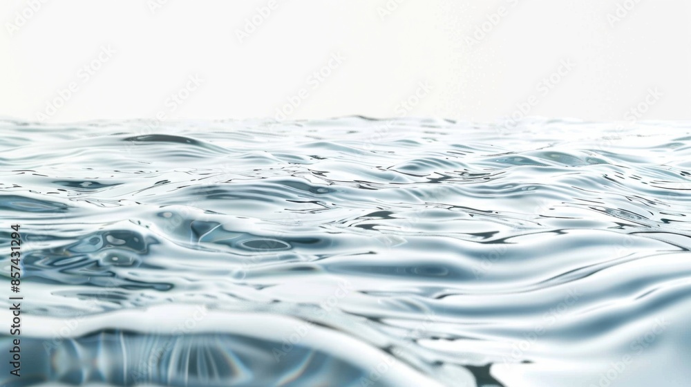 Poster a close-up shot of a water surface with ripples and waves, creating a smooth and abstract texture.
