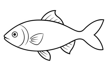 fish line art vector silhouette
