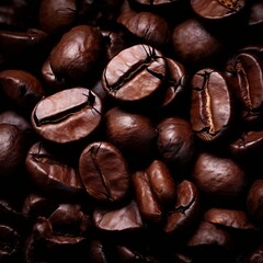 Naklejka premium A close-up of coffee beans.