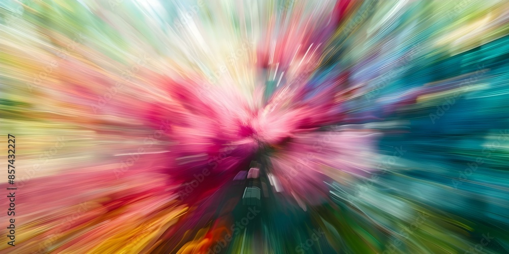 Poster abstract impressionistic lightspeed background with clean lines and tranquil feel. concept abstract 