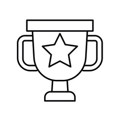 Reward icon. Cup linear icon. Line customizable illustration. Contour symbol. Vector isolated outline drawing. Editable stroke
