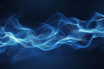 Fototapeta premium Abstract Blue Wave Light Trail