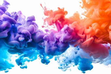 Fototapeta premium Colorful Ink Explosion and Abstract Swirls
