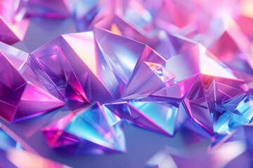 Abstract Colorful Crystal Prism Art