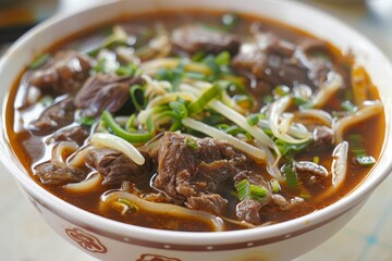Taiwanese famous beef noodle snack