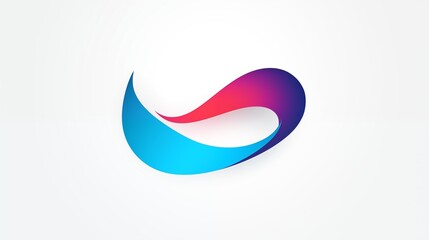 Naklejka premium Abstract Colorful Gradient Wave Logo Design