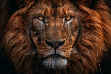 Naklejka premium Majestic Lion Portrait