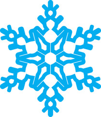 blue and white snowflakes. christmas decoration. snowflake . Flat, cartoon. winter icon on transparent, png.