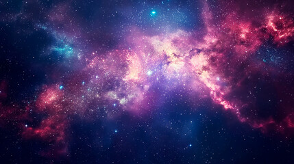 Fototapeta premium Watercolor purple galaxy background 