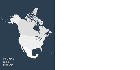 Mapa de Norteamérica  © Stockchi