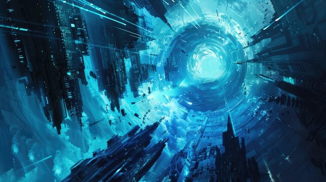 The image is showing a blue vortex.