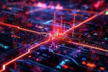 Obraz premium Futuristic Digital Circuit Board