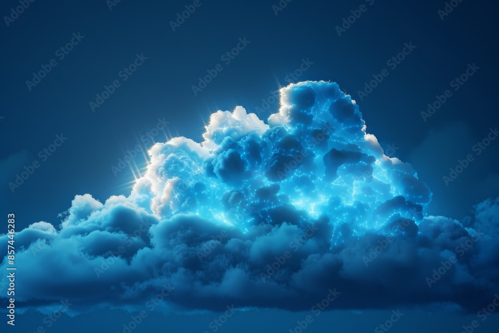 Wall mural Glowing Blue Cloud Formation