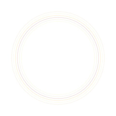 An abstract retro ring shape design element.