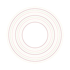 An abstract retro ring shape design element.