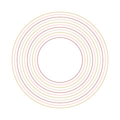 An abstract retro ring shape design element.