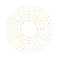 An abstract retro ring shape design element.