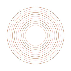 An abstract retro ring shape design element.