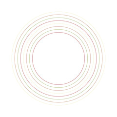 An abstract retro ring shape design element.