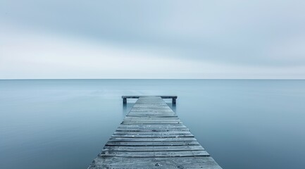 Fototapeta premium Peaceful Pier Scene for Relaxation and Serenity Generative AI