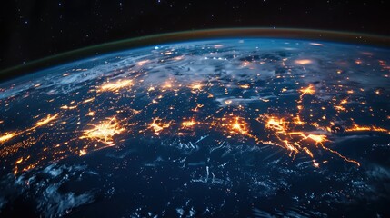 Earth's Glowing Cities From Space