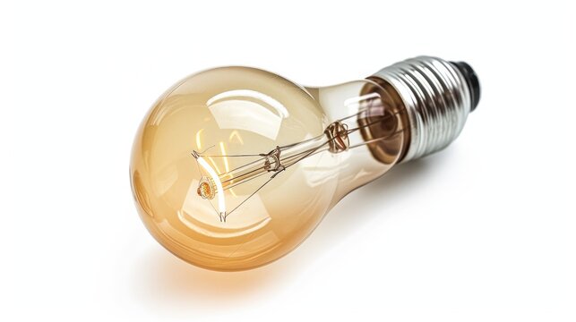 Isolated white background tungsten bulb