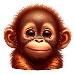 Fototapeta premium Orang Utan sticker png