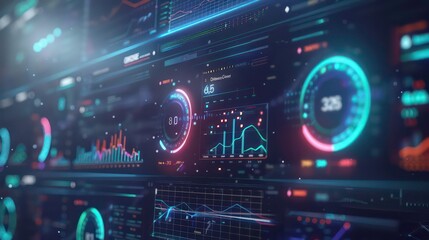 New age of data visualization. Data science and visual management design concept. Generative AI