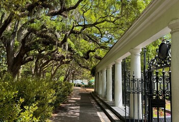 Entrance Gate to Perfume or Rose Garden in Forsyth Park, Savannah,, Georgia