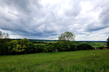 Stadtrand von Neresheim im Frühing