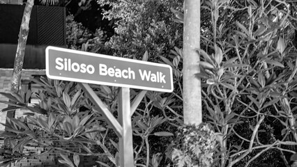 Siloso Beach Walk sign in Singapore