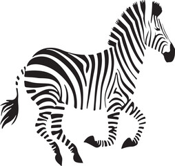 the zebra silhouette vector illustretion