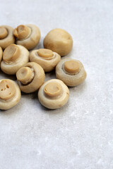 Champignon mushrooms in brine. Canned champignon mushrooms whole