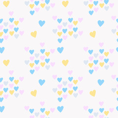 Childrens cute background, magic elements. Llittle mermaid seamless pattern. Vector illustration. Kids birthday, childrens magic print. 