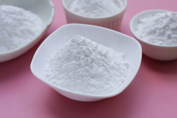 Bowl of baking soda, Sodium bicarbonate powder
