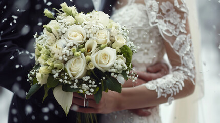 wedding bouquet of roses