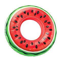 Flat Illustration of a Watermelon Float Ring with Seeds for Summer Beach