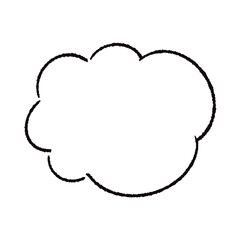 手描きのもこもこの吹き出し