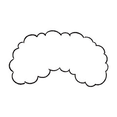 手描きのもこもこの吹き出し