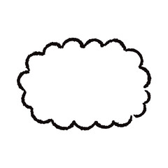 手描きのもこもこの吹き出し