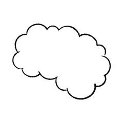 手描きのもこもこの吹き出し