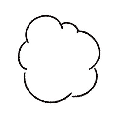 手描きのもこもこの吹き出し