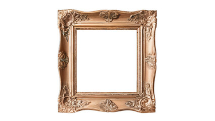 antique picture frame isolated on white background , transparent png image