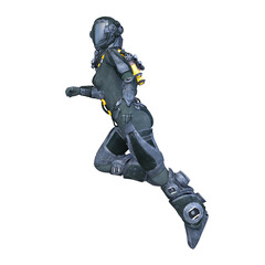 サイバーウーマン　3DCGレンダリング