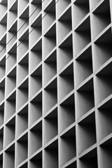 Sandstone Square Grid Pattern Modern Facade in Milan