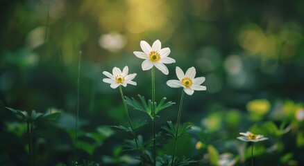 Nature's Beauty: Wildflower Meadow in a Forest Clearance