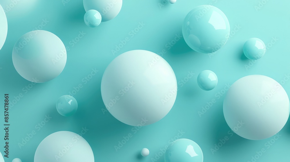 Poster abstract shapes background floating shapes with shadows on a plain background