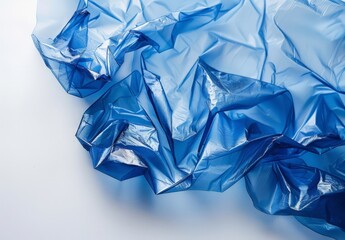Crinkled Blue Plastic Bags