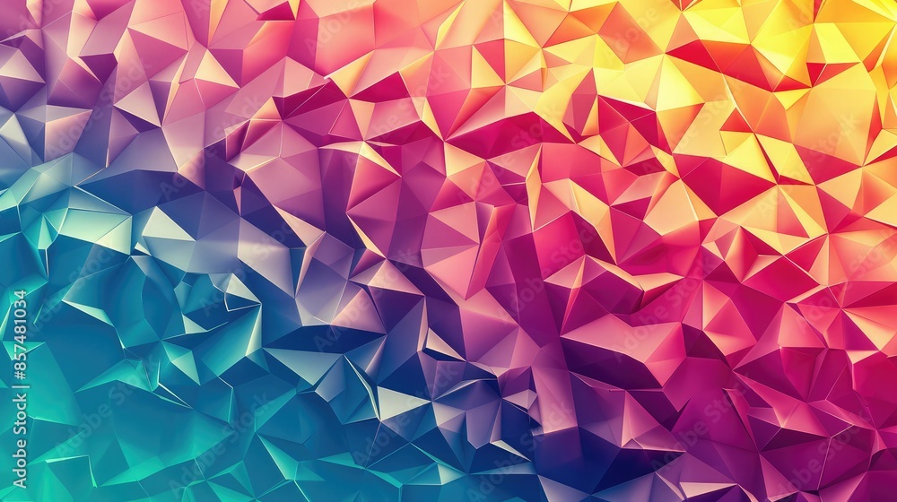 Poster abstract polygonal background - low poly design with sharp edges and gradients