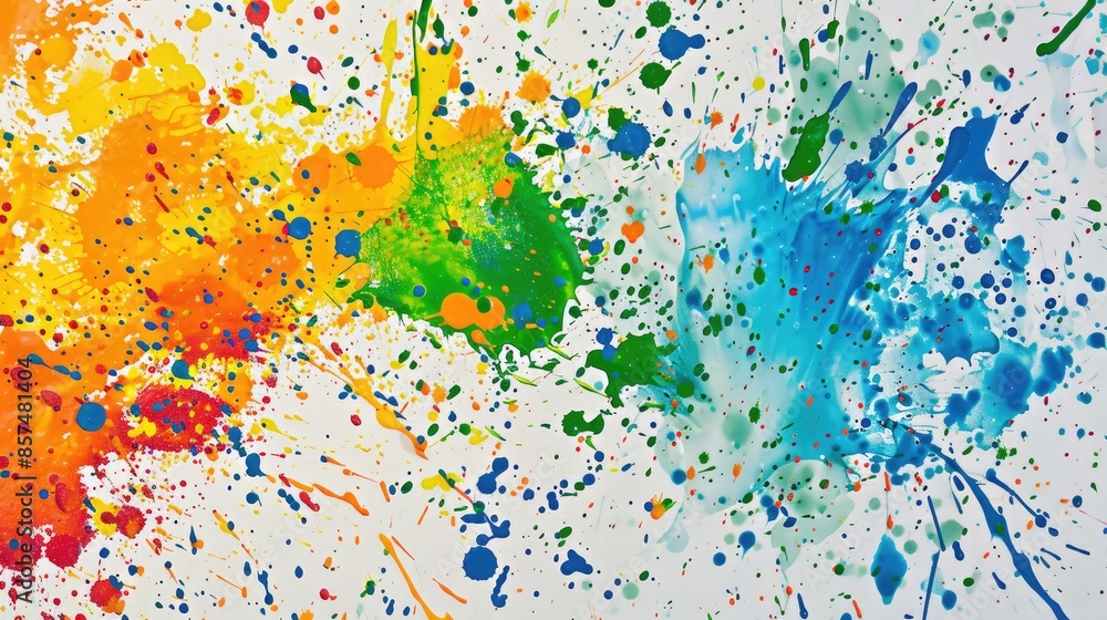 Aufkleber abstract splatter paint background - random splatters of paint on a plain background